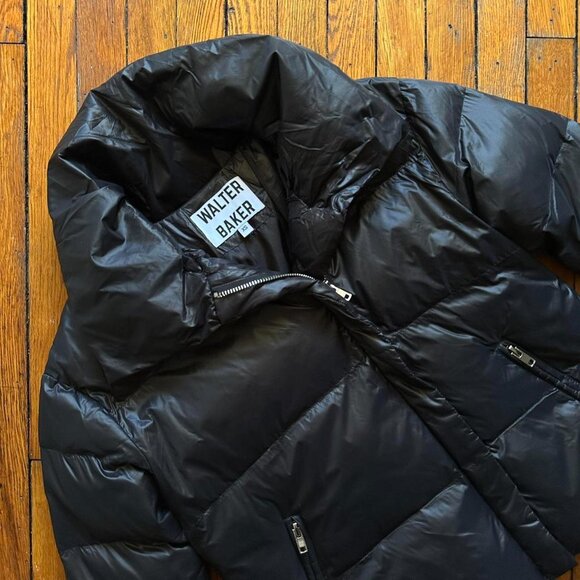 Walter Baker Genesis Oversized Puffer Jacket‎ Women XS Black Streetwear Designer - Picture 2 of 7
